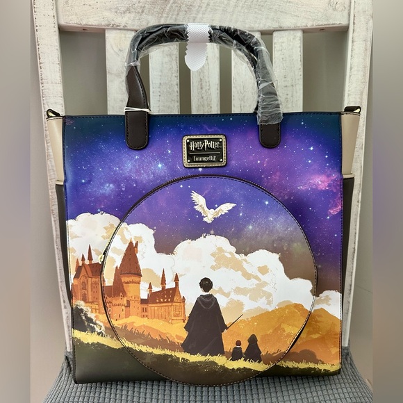 Loungefly Harry Potter Hogwarts Starry Sky Convertible Backpack & Tote B… - Picture 1 of 9